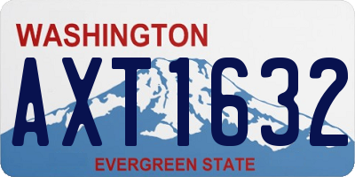 WA license plate AXT1632