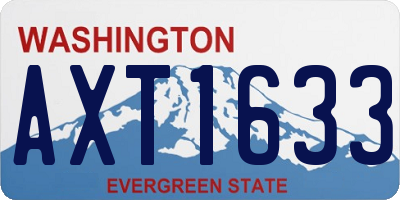 WA license plate AXT1633