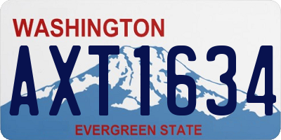 WA license plate AXT1634