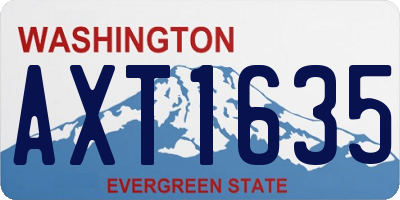 WA license plate AXT1635