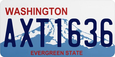 WA license plate AXT1636