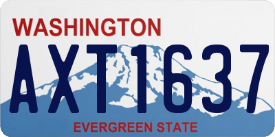 WA license plate AXT1637