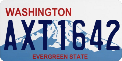 WA license plate AXT1642