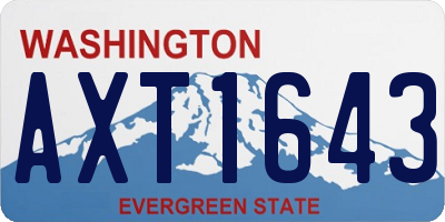 WA license plate AXT1643