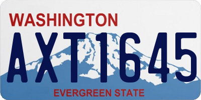 WA license plate AXT1645