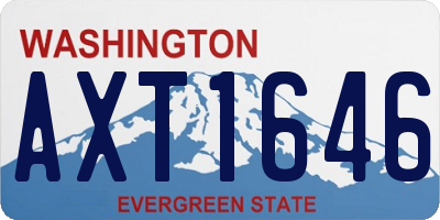 WA license plate AXT1646