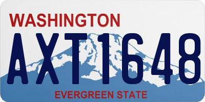 WA license plate AXT1648