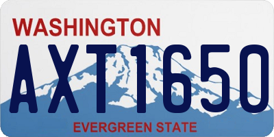 WA license plate AXT1650