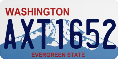 WA license plate AXT1652