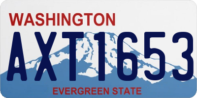 WA license plate AXT1653