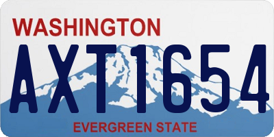 WA license plate AXT1654