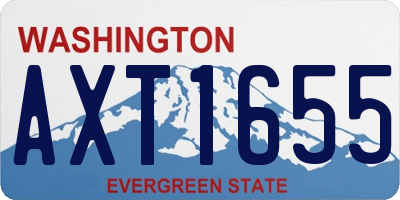 WA license plate AXT1655