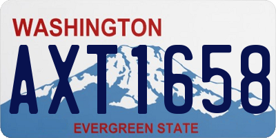 WA license plate AXT1658