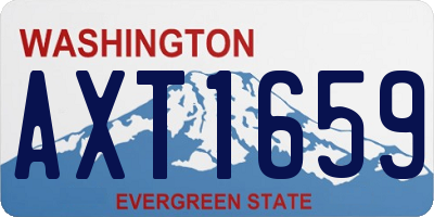 WA license plate AXT1659