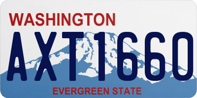 WA license plate AXT1660
