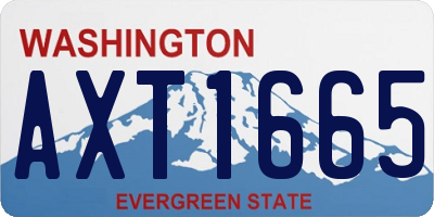 WA license plate AXT1665