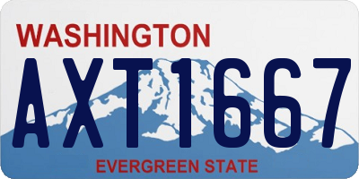 WA license plate AXT1667