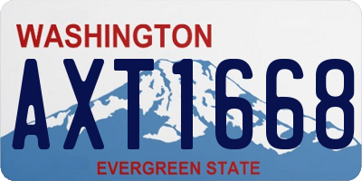 WA license plate AXT1668