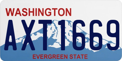 WA license plate AXT1669