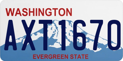 WA license plate AXT1670