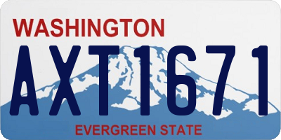WA license plate AXT1671