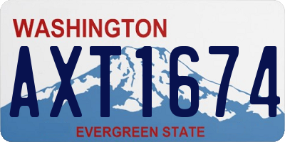 WA license plate AXT1674