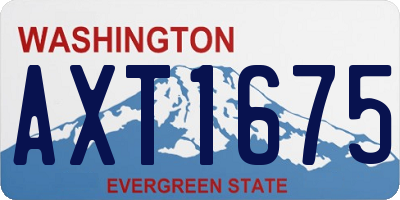 WA license plate AXT1675