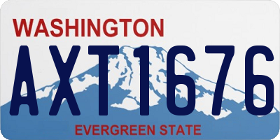 WA license plate AXT1676