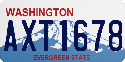 WA license plate AXT1678