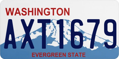 WA license plate AXT1679
