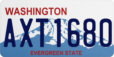 WA license plate AXT1680
