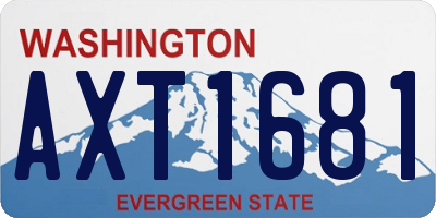 WA license plate AXT1681