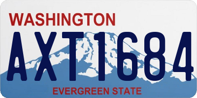 WA license plate AXT1684