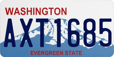 WA license plate AXT1685