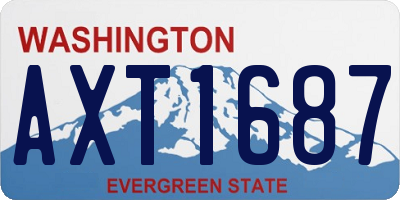 WA license plate AXT1687