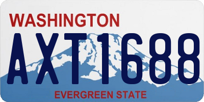 WA license plate AXT1688