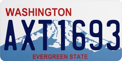WA license plate AXT1693
