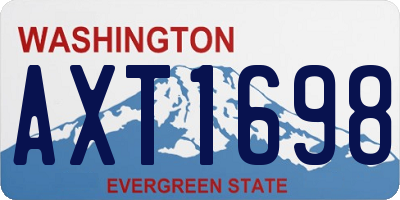 WA license plate AXT1698