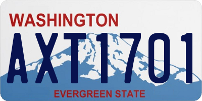 WA license plate AXT1701