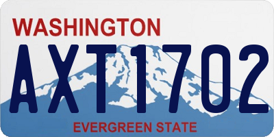 WA license plate AXT1702