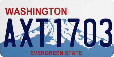 WA license plate AXT1703