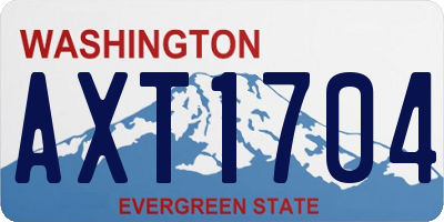 WA license plate AXT1704