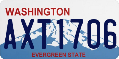 WA license plate AXT1706