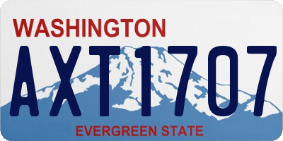WA license plate AXT1707