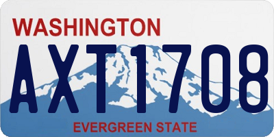 WA license plate AXT1708