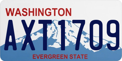 WA license plate AXT1709