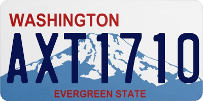 WA license plate AXT1710