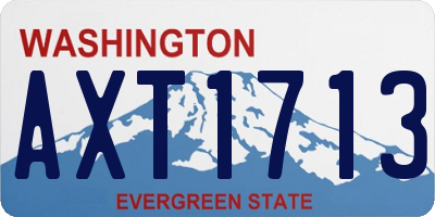 WA license plate AXT1713