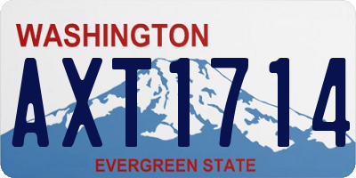 WA license plate AXT1714