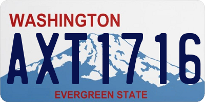 WA license plate AXT1716